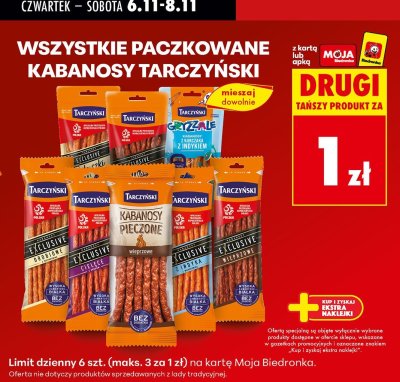 Kabanosy Exclusive drobiowe promocja w Biedronka