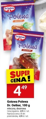 Gotowa Polewa Dr. Oetker, 100 g promocja w Twój Market