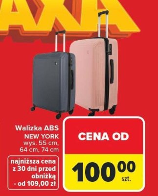 Walizka ABS NEW YORK wys. 55 cm, 66 cm, 76 cm promocja w Carrefour