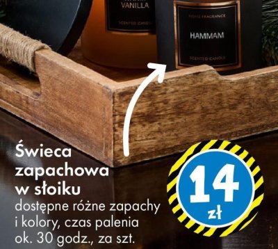 Świeca zapachowa w słoiku dostępne różne zapachy i kolory czas palenia ok. 30 godz. promocja w Tedi