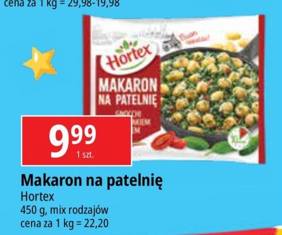 Makaron na patelnię gnocchi ze szpinakiem Hortex promocja