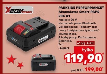 Akumulator smart paps 204 a1 8ah Parkside performance promocja w Kaufland