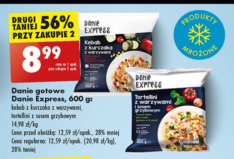 Kebab z kurczaka z warzywami Danie express promocja w Biedronka