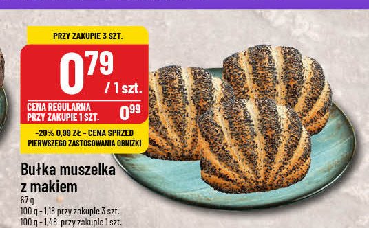 Bułka muszelka z makiem La lorraine promocja