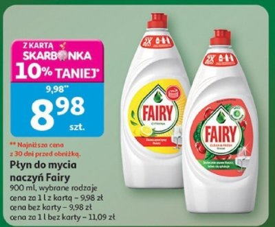 Płyn do mycia naczyń Fairy 900 ml, wybrane rodzaje promocja w Auchan