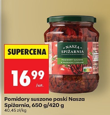 Pomidory suszone paski   promocja w Biedronka