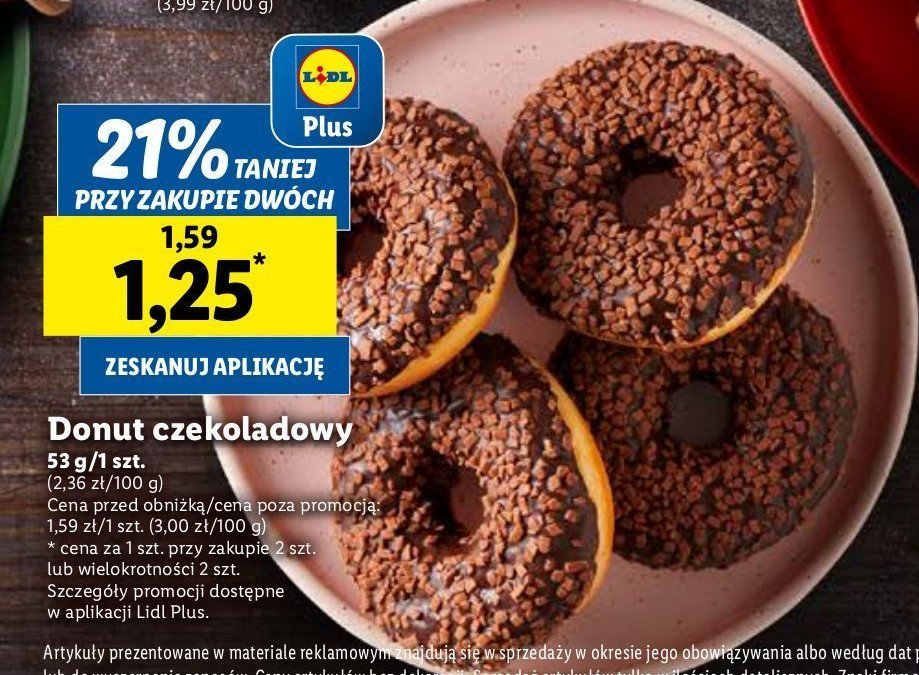 Donut czekoladowy Chrupiące z pieca promocja