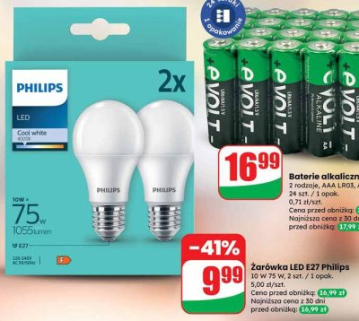 Żarówka LED E27 Philips promocja w Dino