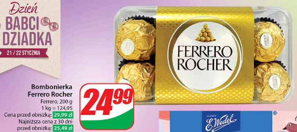 Czekoladki Ferrero rocher promocja w Dino