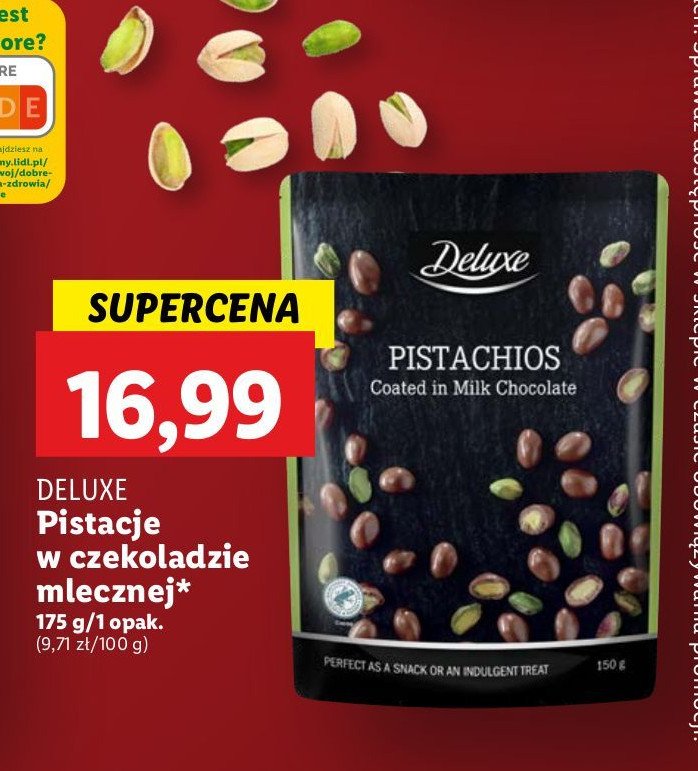 Pistacje w czekoladzie mlecznej Deluxe promocja