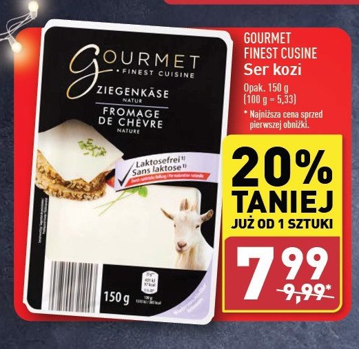 Ser kozi Gourmet finest cuisine promocja w Aldi