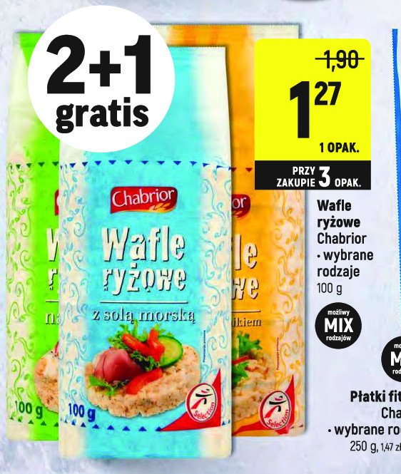 Wafle ryżowe z solą morską Chabrior promocja