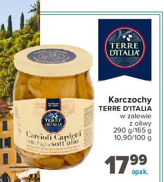 Karczochy w oliwie z oliwek Terre d`italia promocja