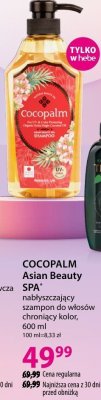 Nabłyszczający szampon COCO PALM Asian Beauty SPA do włosów chroniący kolor, 600 ml promocja w Hebe