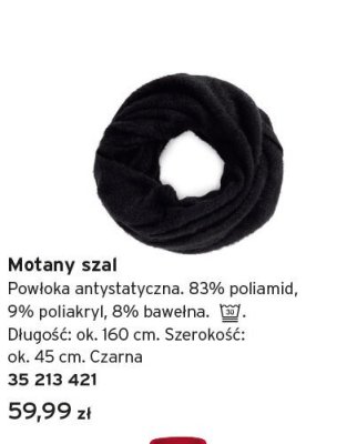 Szal motany 45x160 cm Tchibo promocja