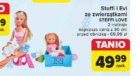 Lalka steffi i evi ze zwierzątkami Simba promocja w Carrefour