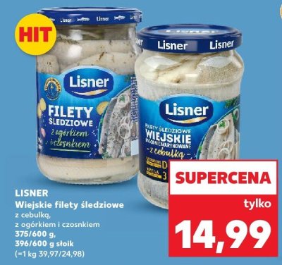 Filety śledziowe wiejskie z cebulką, ogórkiem i czosnkiem promocja w Kaufland
