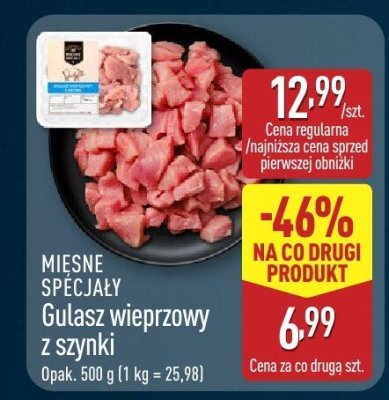 Gulasz wieprzowy z szynki promocja w Aldi