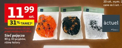 Sieć pajęcza 80 g, 10 pajęków, różne kolory promocja w Auchan