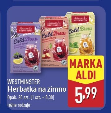 Herbatka na zimno porzeczka cytryna Westminster promocja w Aldi