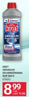 Granulki do udrażniania rur Kret 560g promocja w Selgros