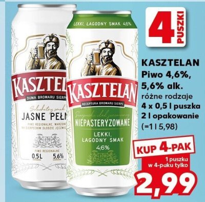Piwo Niepasteryzowane promocja w Kaufland