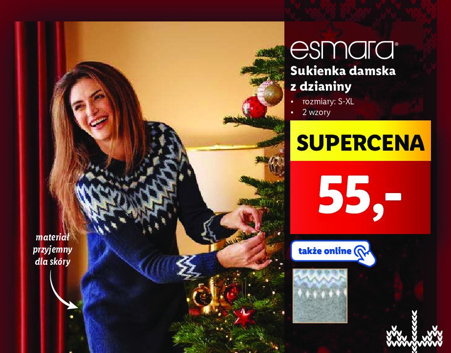 Sukienka z dzianiny rozm. s-xl Esmara promocja w Woolworth