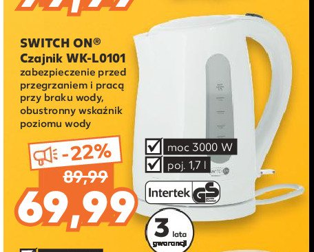 Czajnik wk-l0101 Switch on promocje