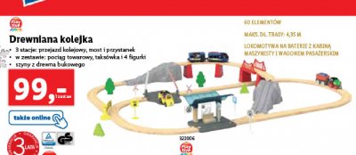 Kolejka drewniana 3 stacje Playtive junior promocja