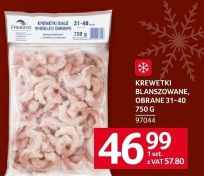 Krewetki blanszowane obrane 31-40 750 g promocja w Selgros