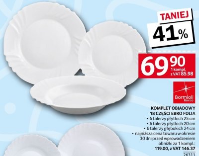 Komplet obiadowy 18 części Ebro Folia promocja w Selgros