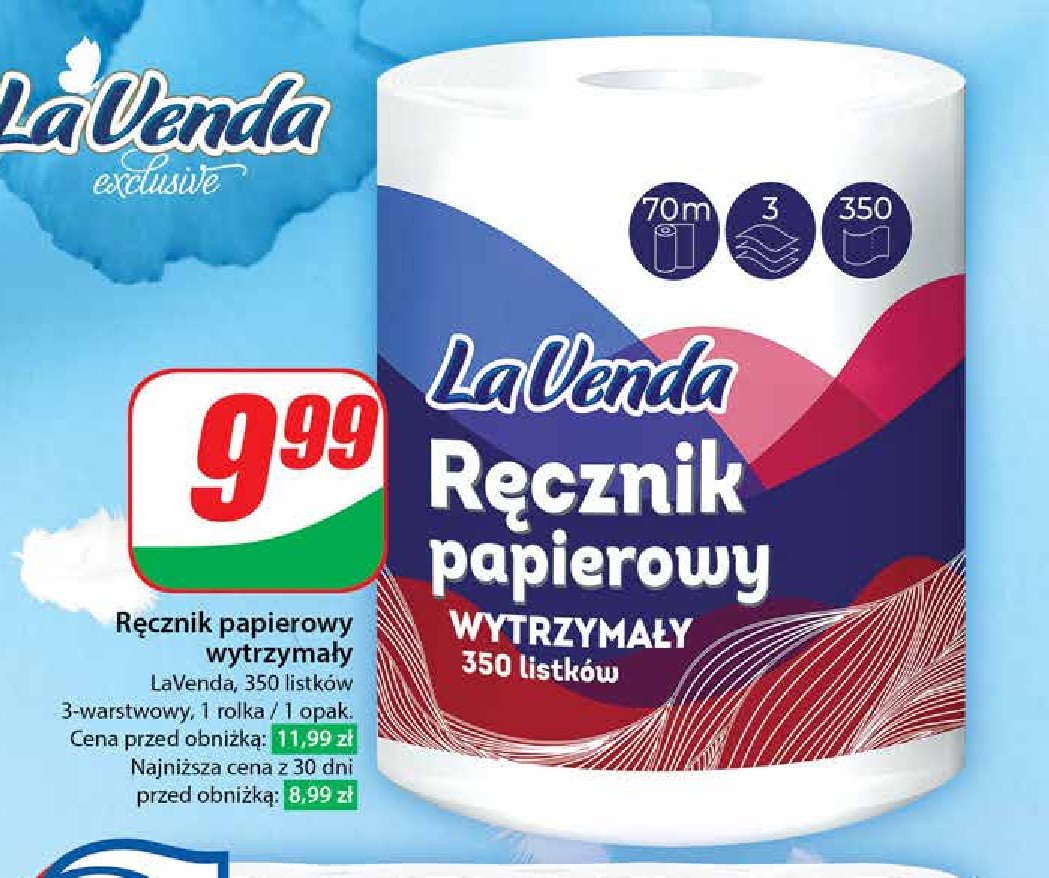 Recznik papierowy Lavenda promocja w Dino