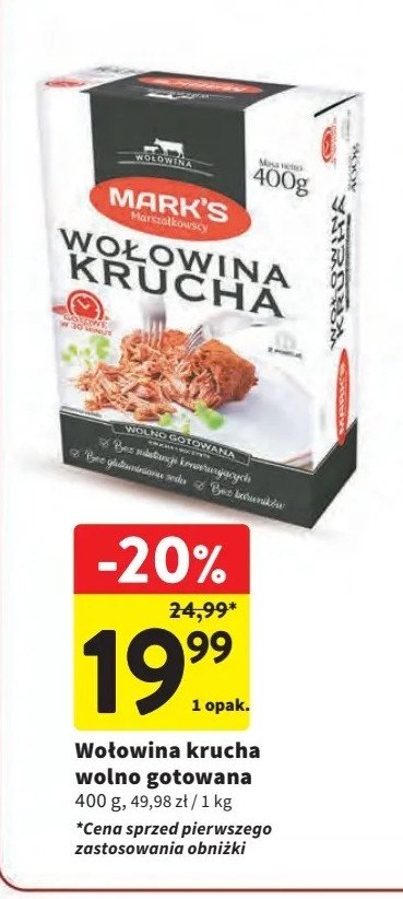 Wołowina krucha MARK'S promocja