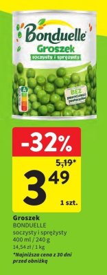 Groszek soczysty i sprężysty promocja w Intermarche