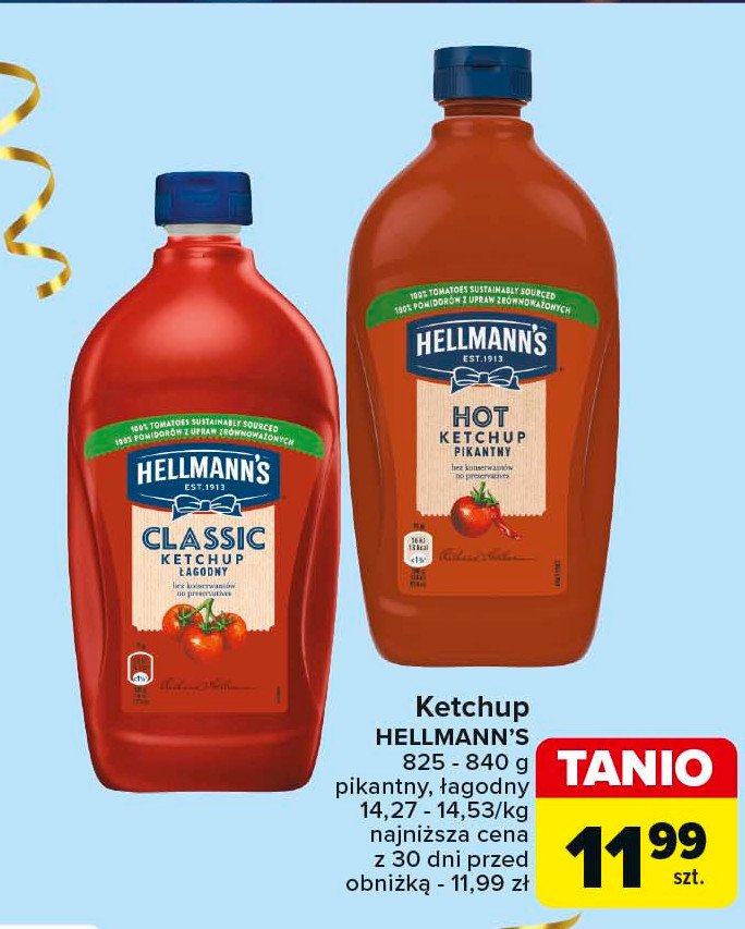 Ketchup hot Hellmann's promocja