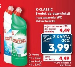 Środek do wc biały K-classic promocja