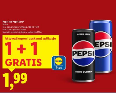 Napój Pepsi lub Pepsi Zero promocja w Lidl