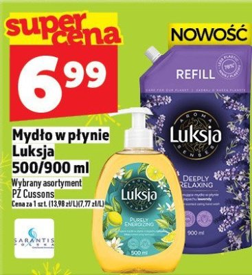 Mydło w płynie Luksja 500/900 ml promocja w TOPAZ