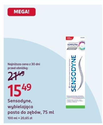 Pasta do zębów wybielająca  promocja w Rossmann