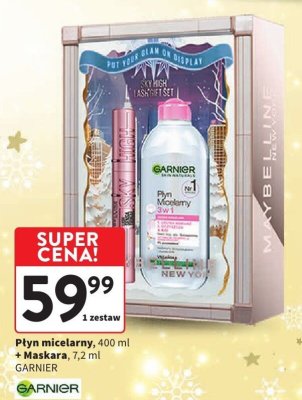 Zestaw kosmetyków: płyn micelarny + maskara GARNIER promocja w Intermarche