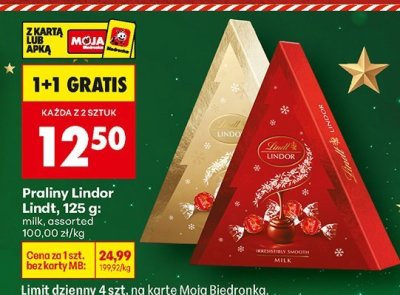 Praliny Lindor assorted promocja w Biedronka