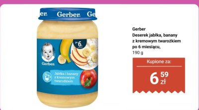 Deserek jabłka, banany z kremowym twarożkiem po 6 miesiącu promocja w Biedronka