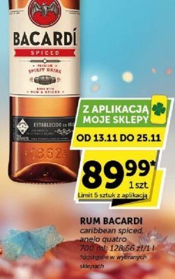 Rum Bacardi caribbean spiced 700 ml promocja w Groszek