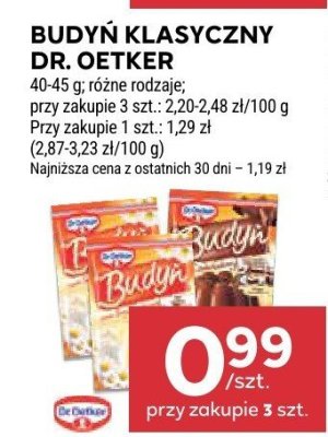 Budyń klasyczny Dr. Oetker promocja w Stokrotka