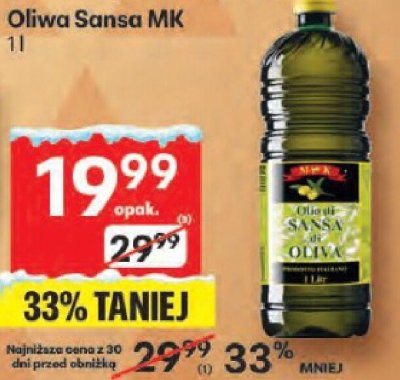 Oliwa Sansa MK promocja w Delikatesy Centrum