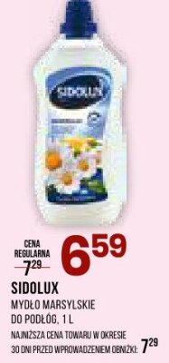 Mydło marsylskie SIDOLUX do podłóg promocja w Drogerie Natura