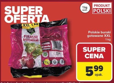 Buraki gotowane polskie XXL promocja w Carrefour