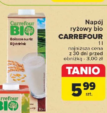 Napój ryżowy Carrefour bio promocja