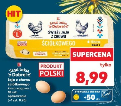 Jaja z chowu ściółkowego klasa wagowa L promocja w Kaufland