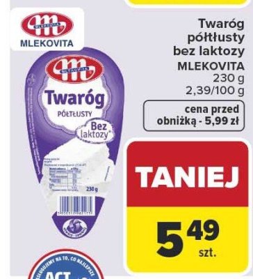 Twaróg półtłusty promocja w Carrefour Market